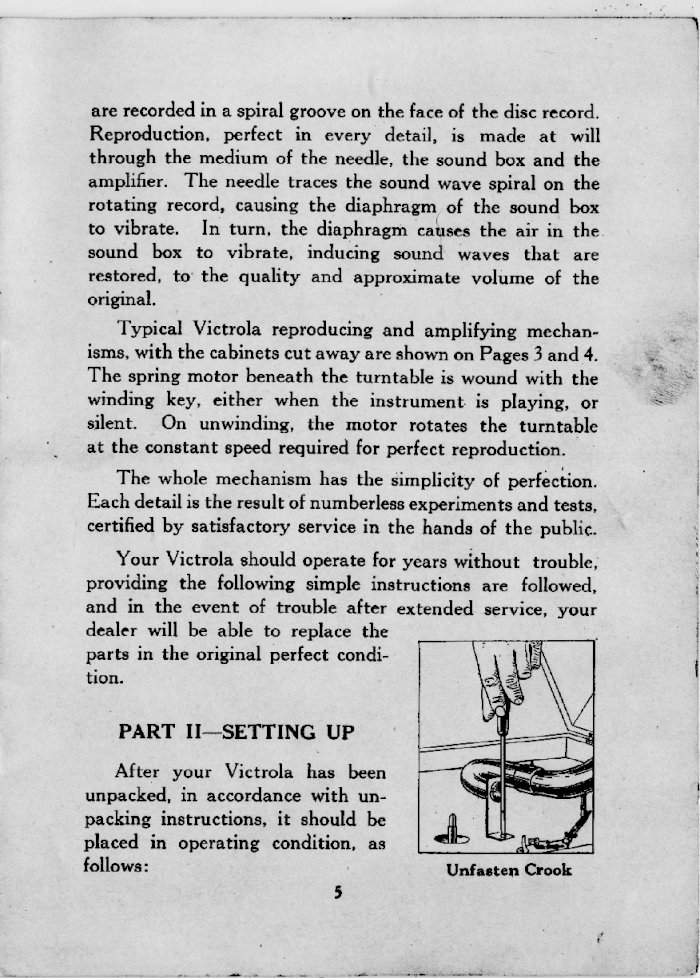 Instructions for the Orthophonic Victrola