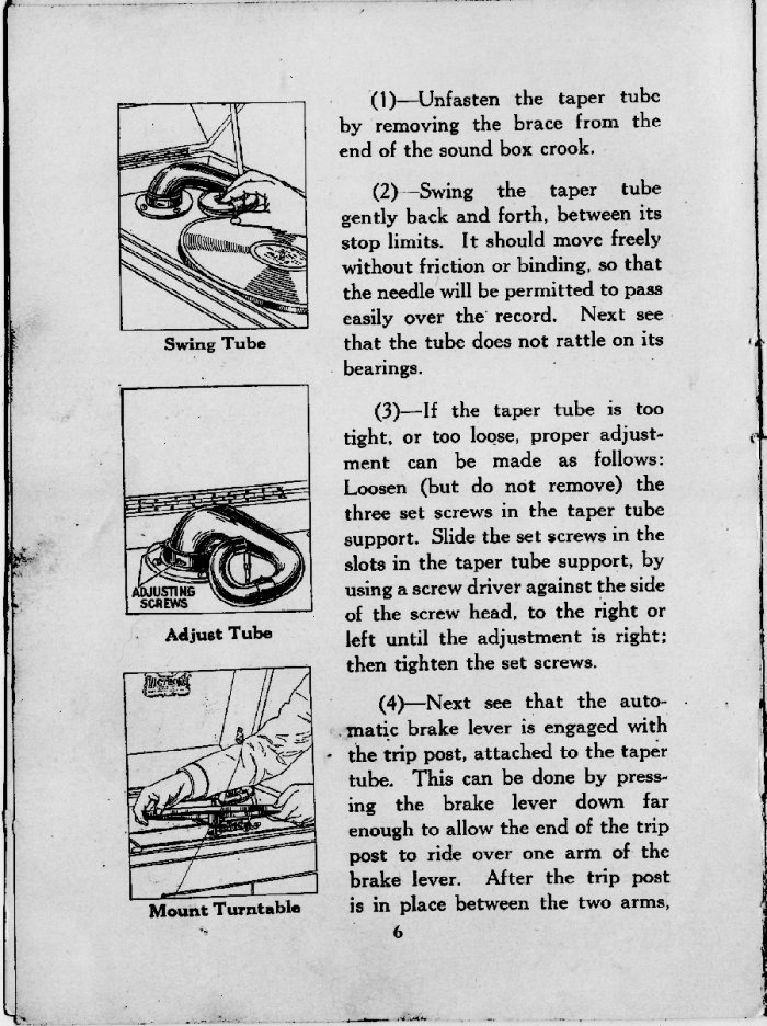 Instructions for the Orthophonic Victrola