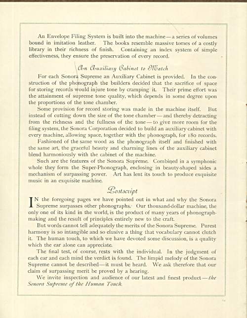 next page of the Sonora Supreme catalog