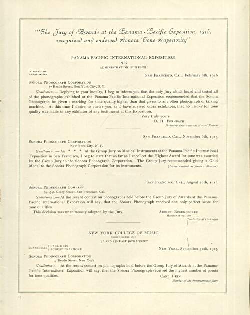 next page of the Sonora Supreme catalog