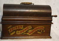 a fourth thumbnail of Edison Model A Home Phonograph Red Banner