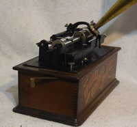 a fifth thumbnail of Edison Model A Home Phonograph Red Banner