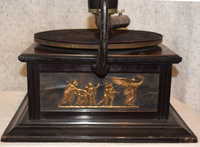 a fifth thumbnail of European disc phonograph with frieze